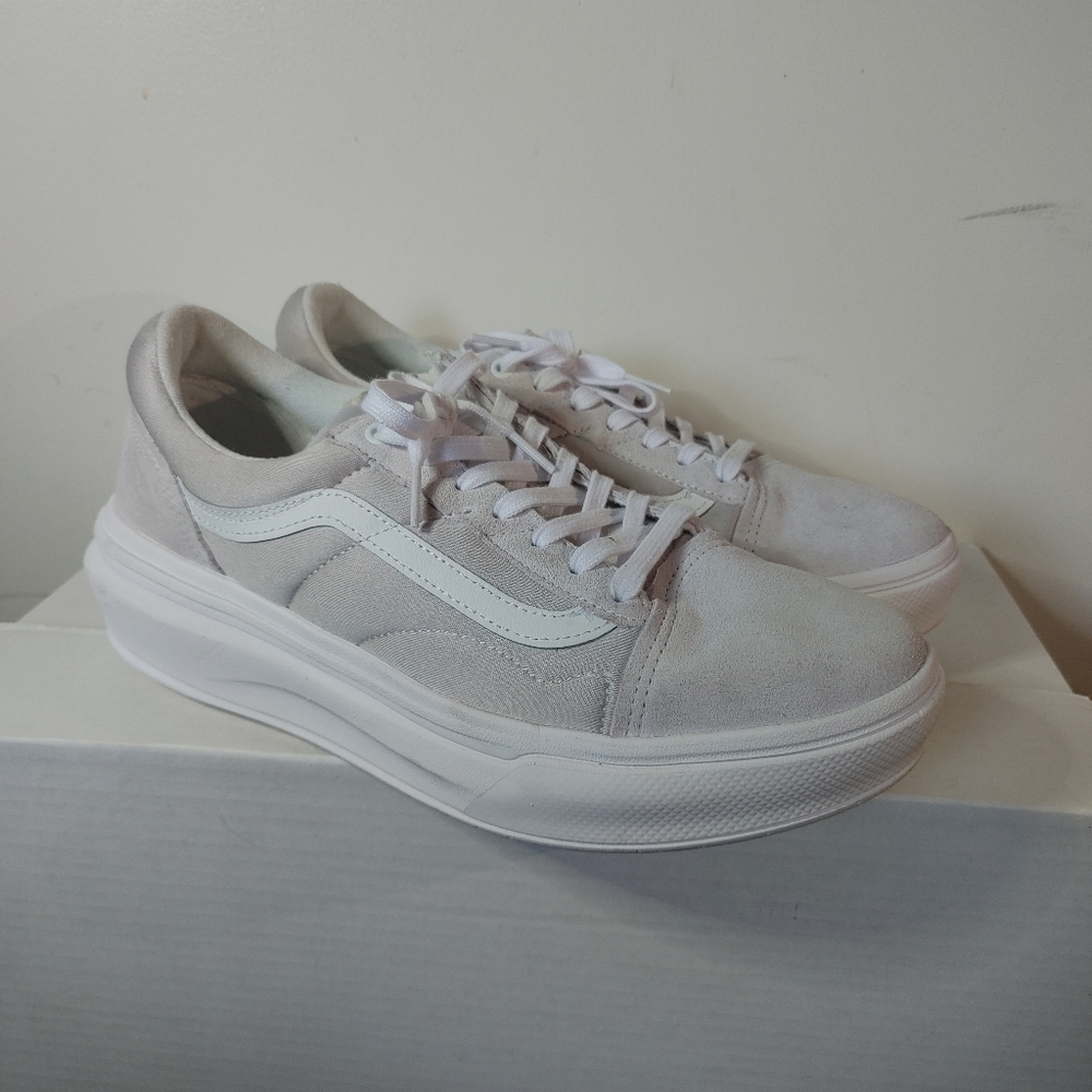 Vans Old Skool Overt Over Mens Cream Sneakers